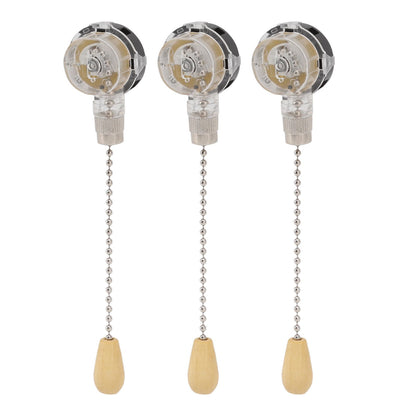 3Pcs Ceiling Fan Lamp Switch Rustproof Replacement Ceiling Light Pull Chain Switch 250V 125V Chrome V1294-YM0512-3119220170711