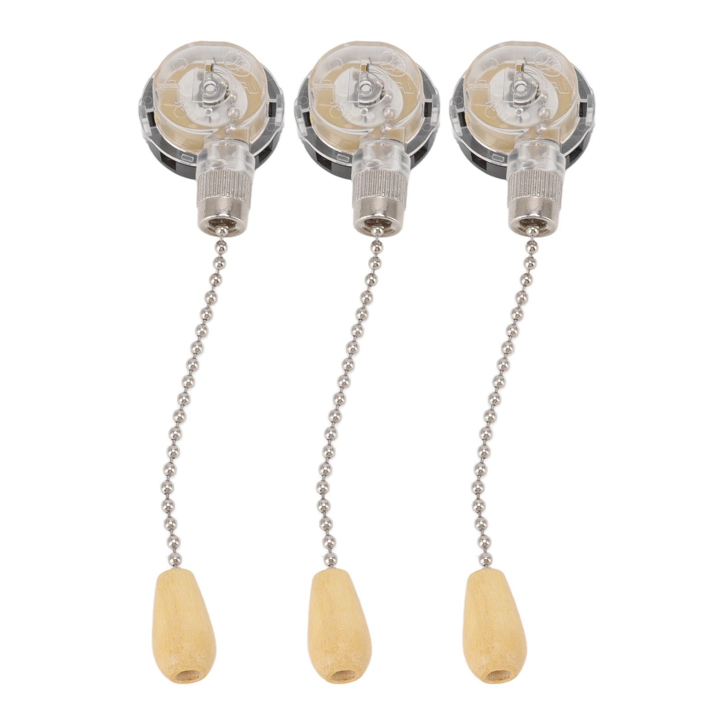 3Pcs Ceiling Fan Lamp Switch Rustproof Replacement Ceiling Light Pull Chain Switch 250V 125V Chrome V1294-YM0512-3119220170711