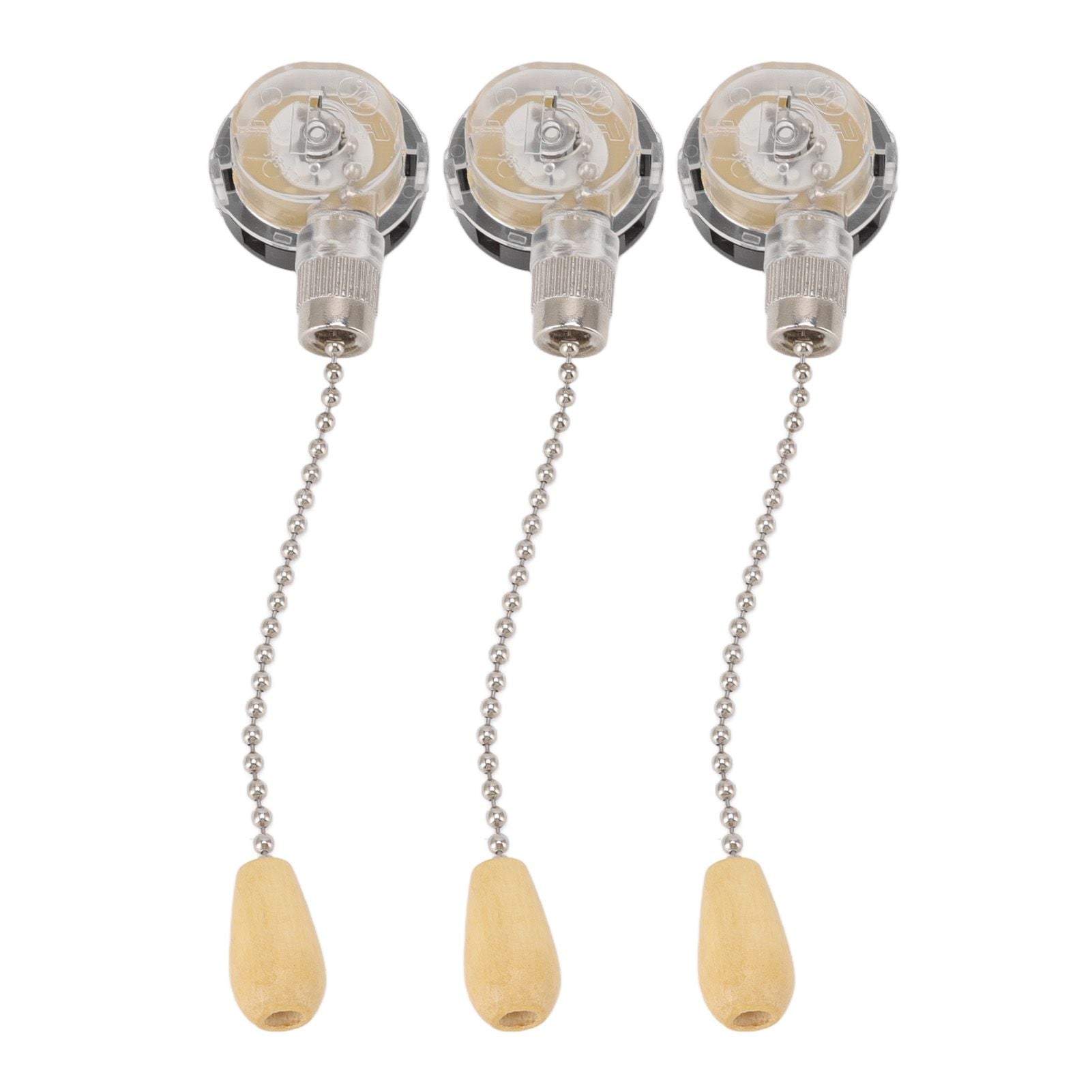 3Pcs Ceiling Fan Lamp Switch Rustproof Replacement Ceiling Light Pull Chain Switch 250V 125V Chrome V1294-YM0512-3119220170711