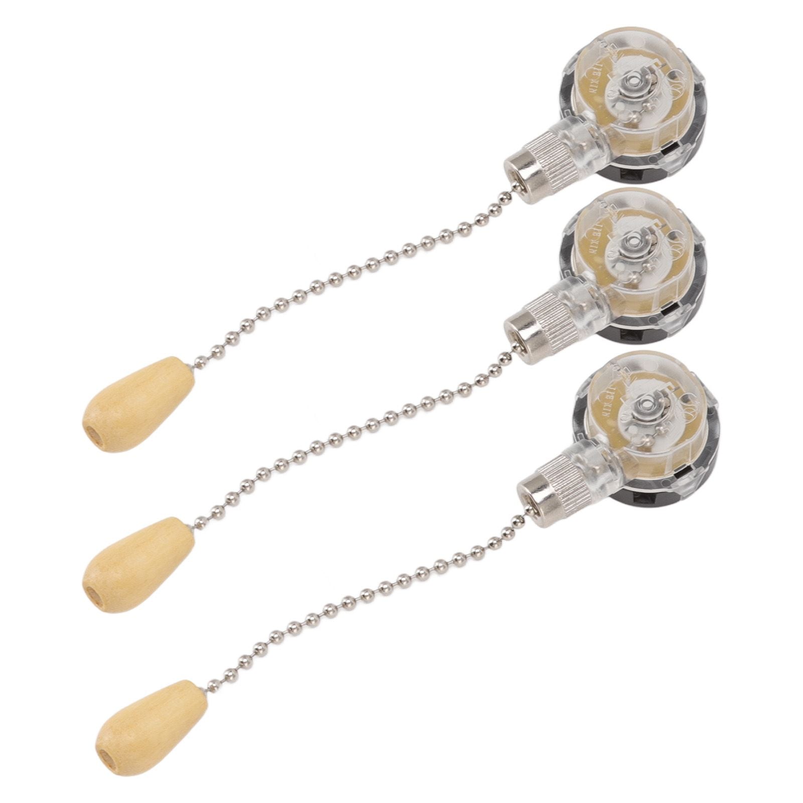 3Pcs Ceiling Fan Lamp Switch Rustproof Replacement Ceiling Light Pull Chain Switch 250V 125V Chrome V1294-YM0512-3119220170711