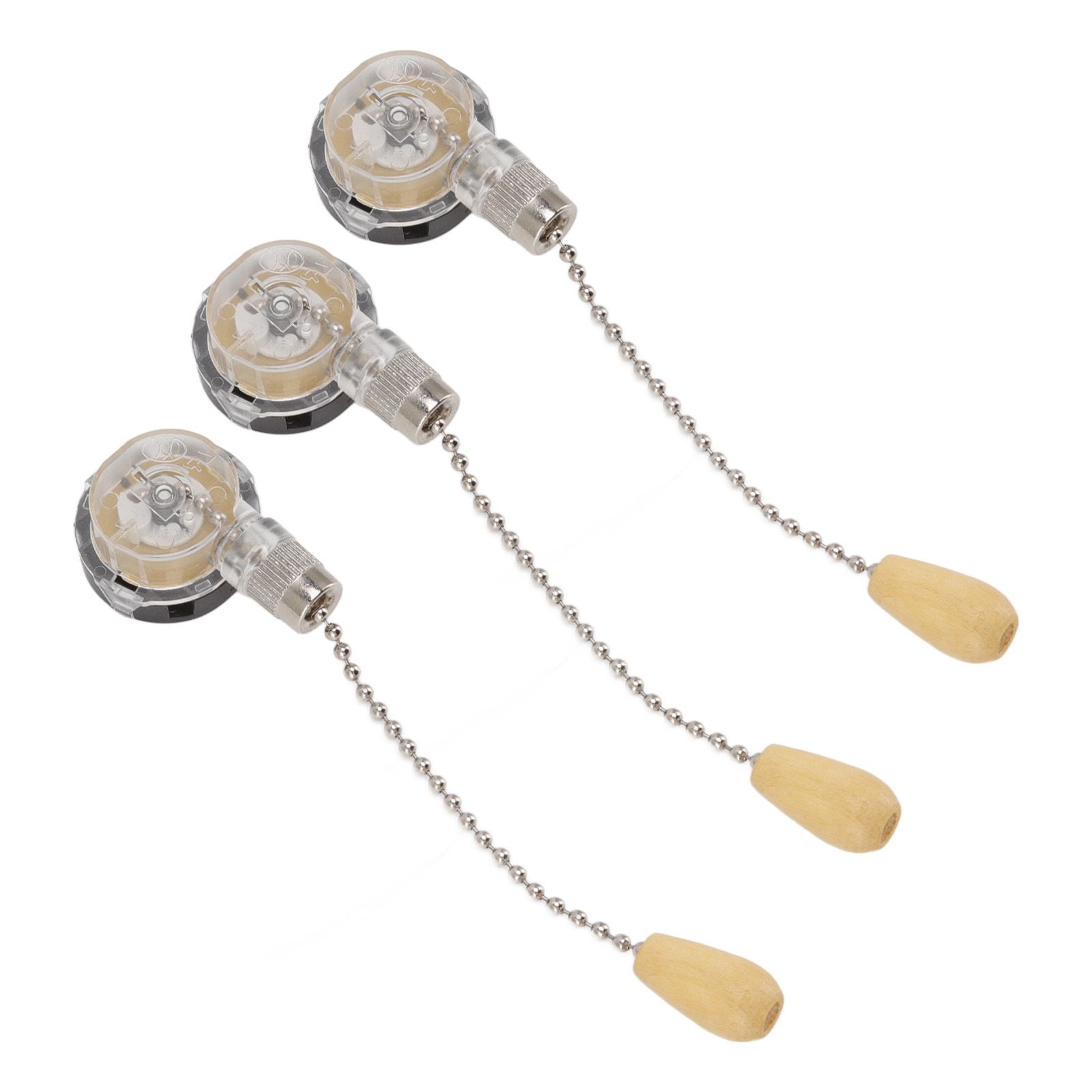 3Pcs Ceiling Fan Lamp Switch Rustproof Replacement Ceiling Light Pull Chain Switch 250V 125V Chrome V1294-YM0512-3119220170711