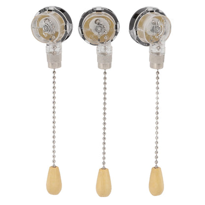 3Pcs Ceiling Fan Lamp Switch Rustproof Replacement Ceiling Light Pull Chain Switch 250V 125V Chrome V1294-YM0512-3119220170711