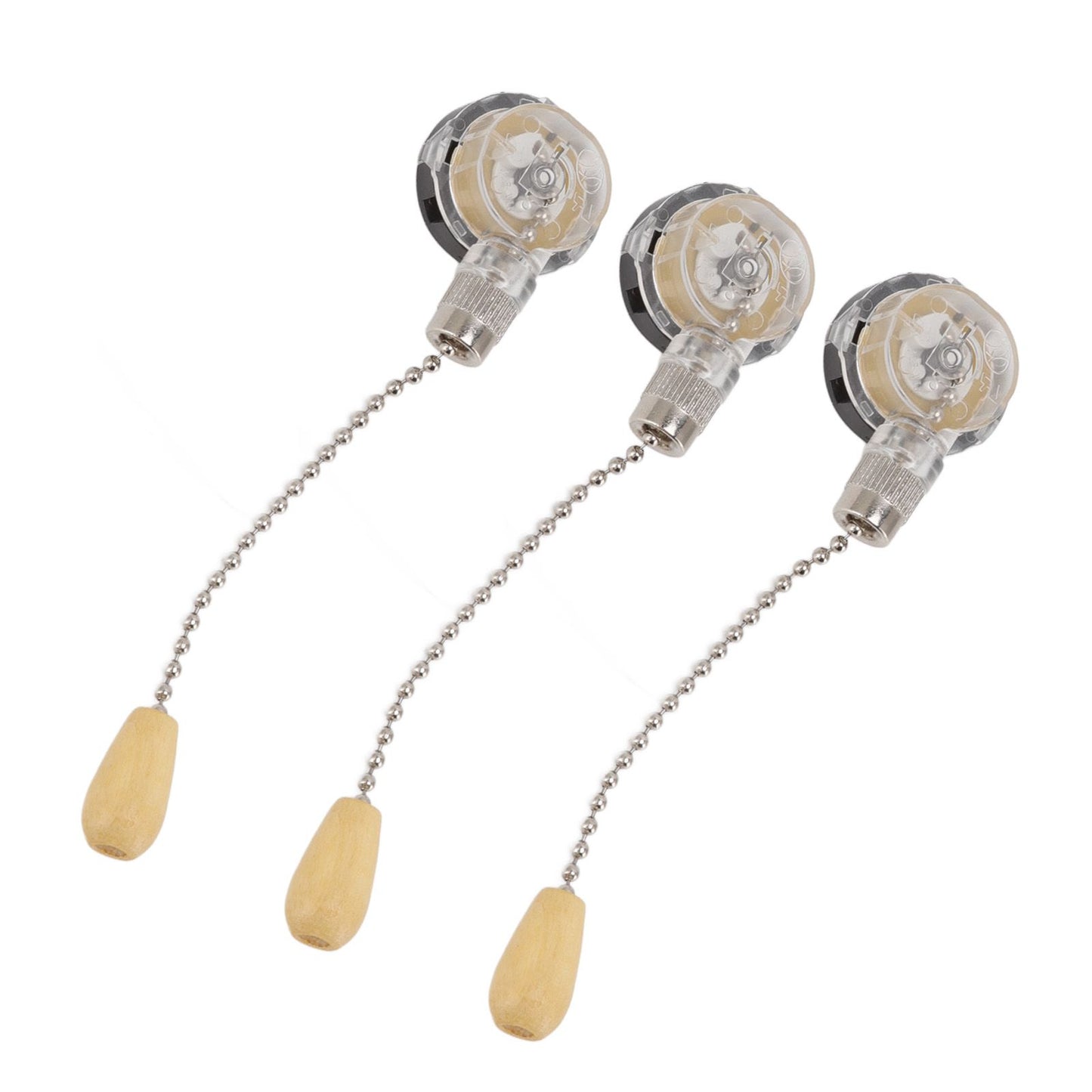 3Pcs Ceiling Fan Lamp Switch Rustproof Replacement Ceiling Light Pull Chain Switch 250V 125V Chrome V1294-YM0512-3119220170711