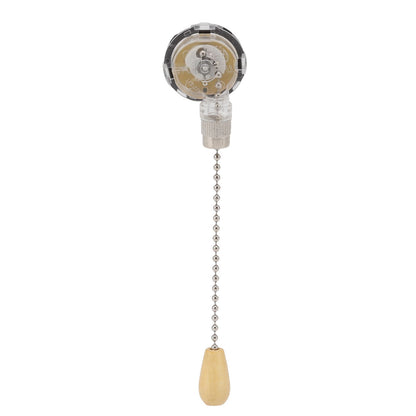3Pcs Ceiling Fan Lamp Switch Rustproof Replacement Ceiling Light Pull Chain Switch 250V 125V Chrome V1294-YM0512-3119220170711