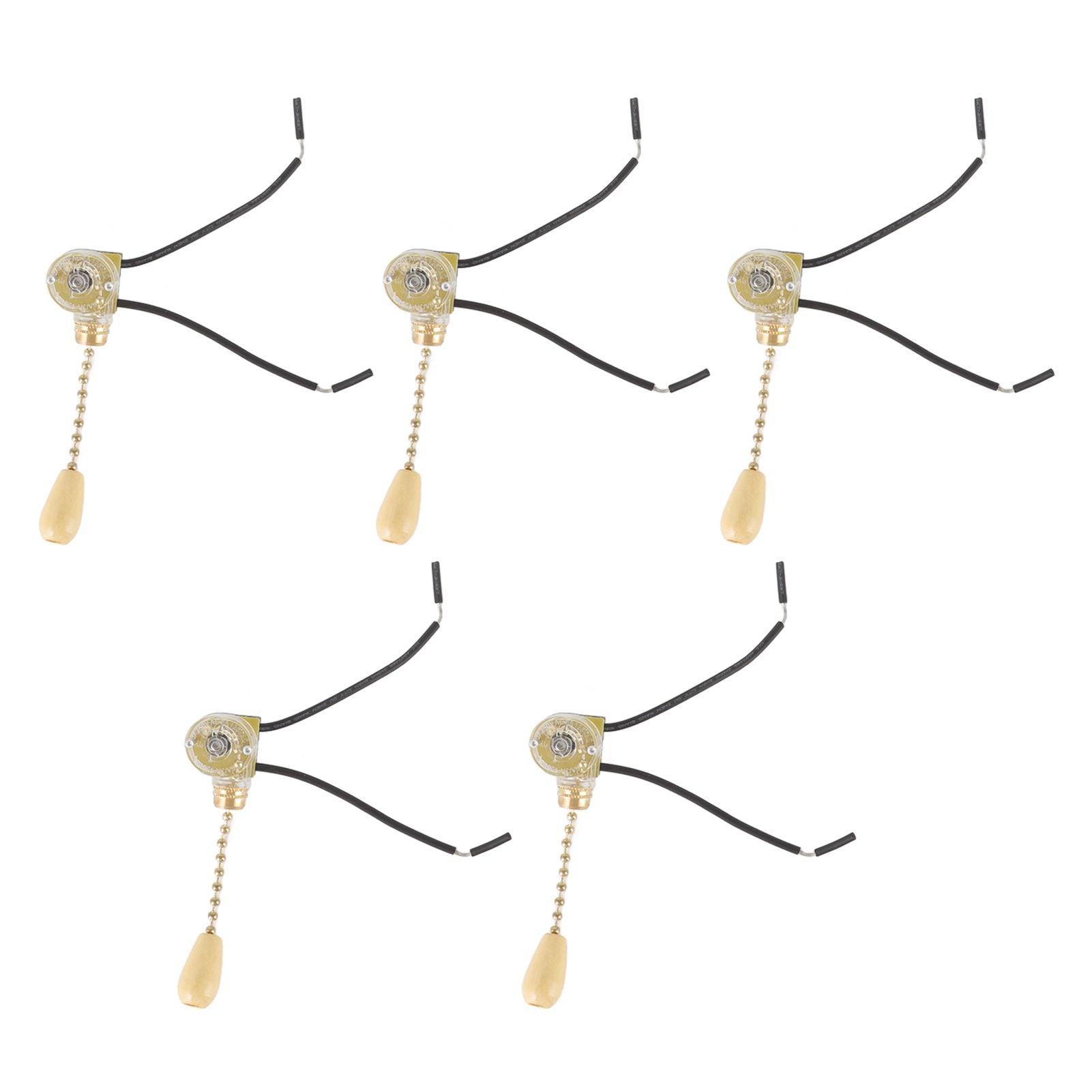 5pcs Pull Chain Switch Exquisite Replacement Ceiling Fan Light Switch Cord for Wall Lamp 250V 125V V1294-YM0512-3119220170911