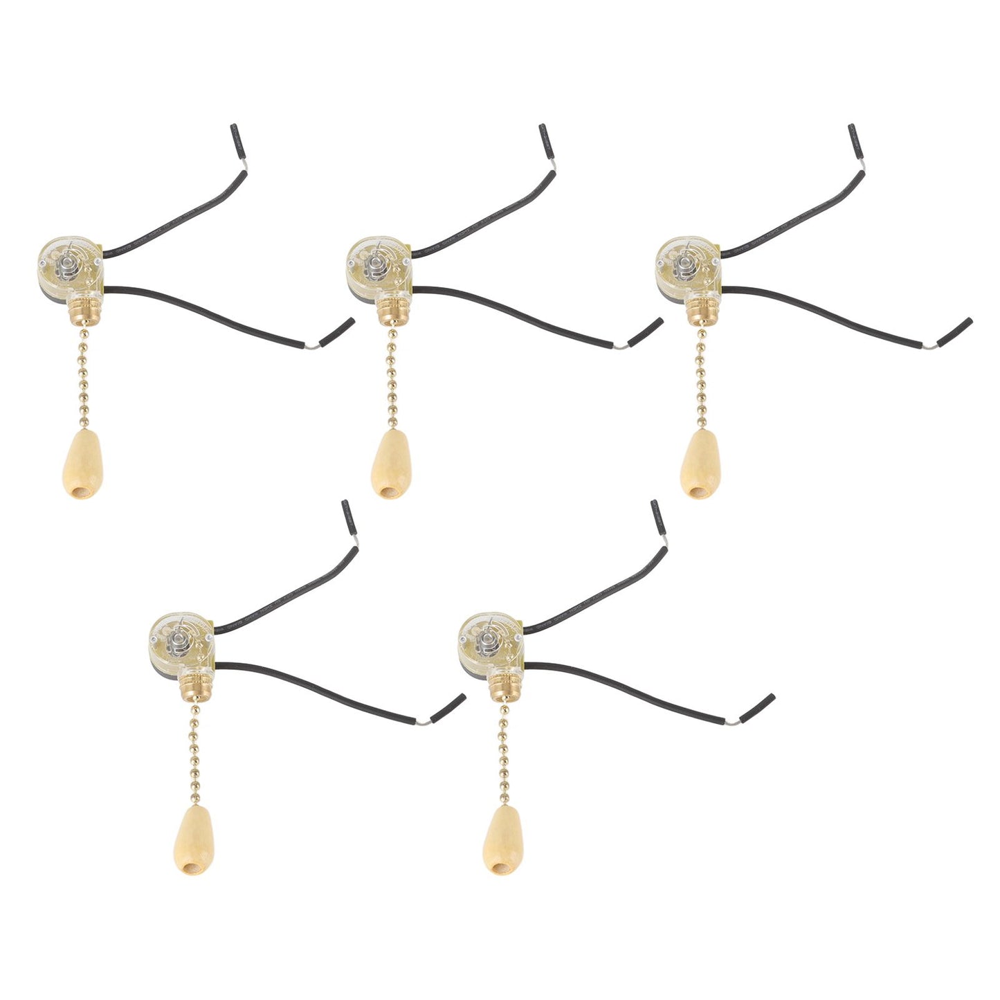 5pcs Pull Chain Switch Exquisite Replacement Ceiling Fan Light Switch Cord for Wall Lamp 250V 125V V1294-YM0512-3119220170911