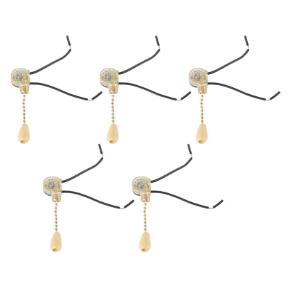 5pcs Pull Chain Switch Exquisite Replacement Ceiling Fan Light Switch Cord for Wall Lamp 250V 125V V1294-YM0512-3119220170911