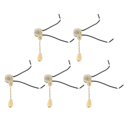 5pcs Pull Chain Switch Exquisite Replacement Ceiling Fan Light Switch Cord for Wall Lamp 250V 125V V1294-YM0512-3119220170911