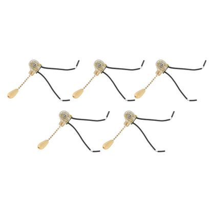 5pcs Pull Chain Switch Exquisite Replacement Ceiling Fan Light Switch Cord for Wall Lamp 250V 125V V1294-YM0512-3119220170911