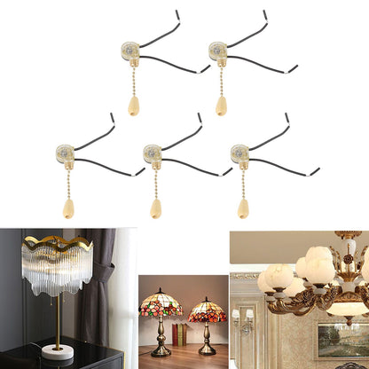 5pcs Pull Chain Switch Exquisite Replacement Ceiling Fan Light Switch Cord for Wall Lamp 250V 125V V1294-YM0512-3119220170911