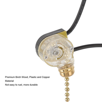 5pcs Pull Chain Switch Exquisite Replacement Ceiling Fan Light Switch Cord for Wall Lamp 250V 125V V1294-YM0512-3119220170911