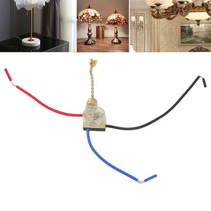 4Pcs Ceiling Fan Light Switch Replacement Lamp Pull Chain Switch 3 Wire Ceiling Fan Lamp Switch 250V 125V Gold V1294-YM0512-3119220171011