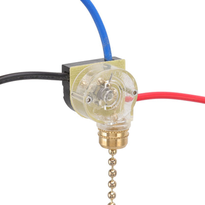 4Pcs Ceiling Fan Light Switch Replacement Lamp Pull Chain Switch 3 Wire Ceiling Fan Lamp Switch 250V 125V Gold V1294-YM0512-3119220171011