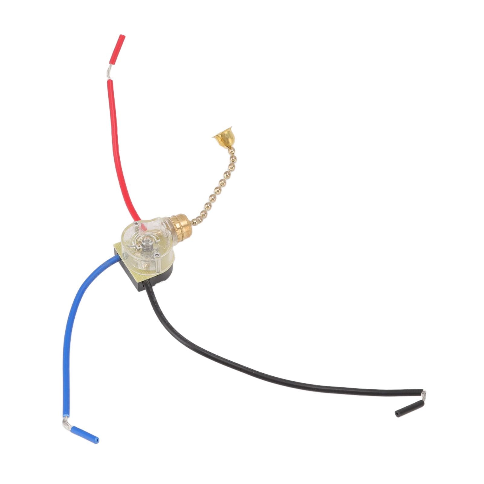 4Pcs Ceiling Fan Light Switch Replacement Lamp Pull Chain Switch 3 Wire Ceiling Fan Lamp Switch 250V 125V Gold V1294-YM0512-3119220171011