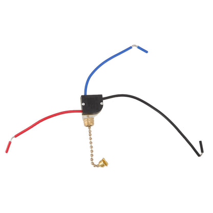 4Pcs Ceiling Fan Light Switch Replacement Lamp Pull Chain Switch 3 Wire Ceiling Fan Lamp Switch 250V 125V Gold V1294-YM0512-3119220171011