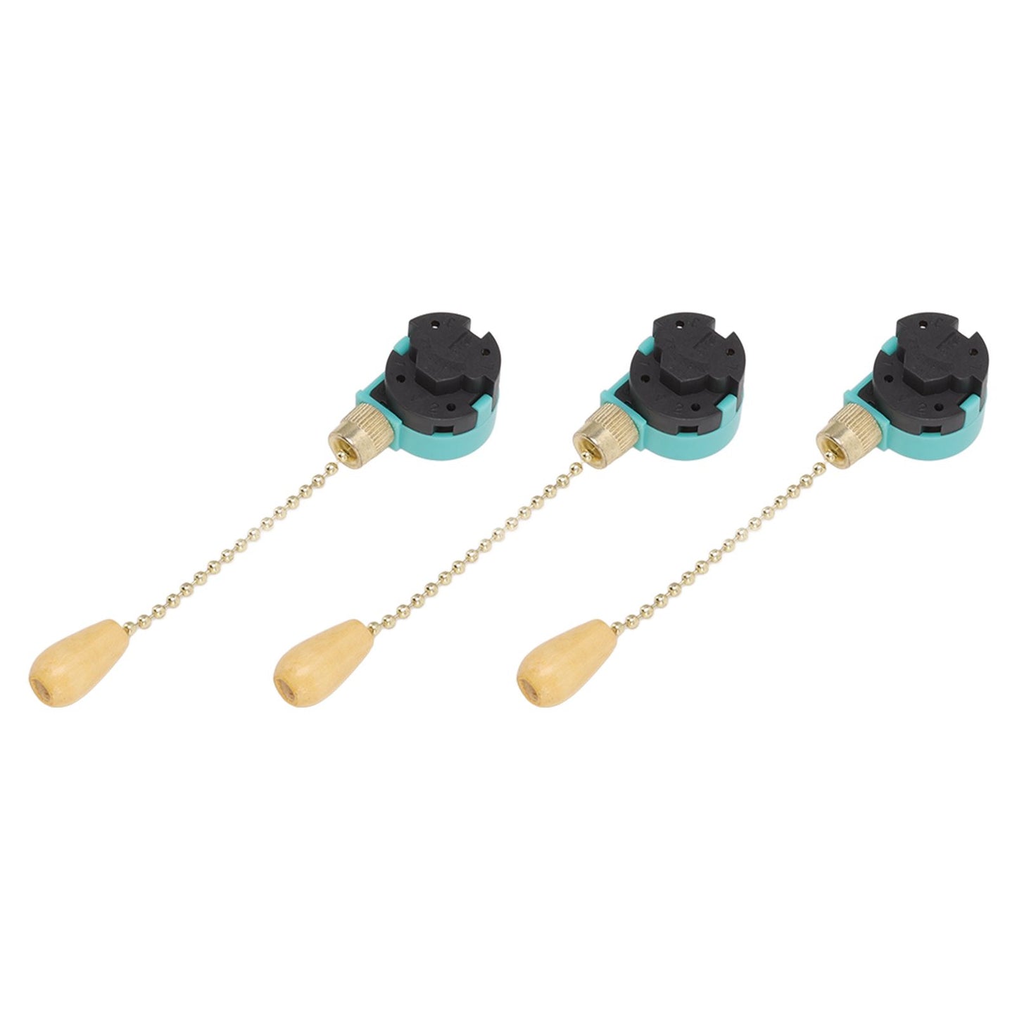3Pcs Ceiling Light Pull Chain Switch 3 Speed 4 Wire Ceiling Fan Lamp Switch for Ceiling Lamp Fan Lamp Wall V1294-YM0512-3119220171111
