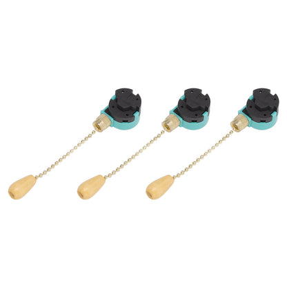 3Pcs Ceiling Light Pull Chain Switch 3 Speed 4 Wire Ceiling Fan Lamp Switch for Ceiling Lamp Fan Lamp Wall V1294-YM0512-3119220171111