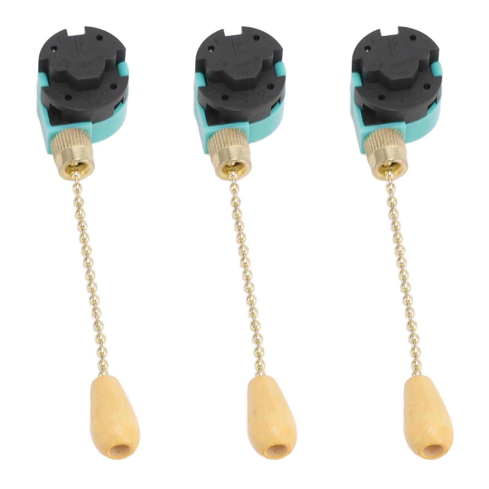 3Pcs Ceiling Light Pull Chain Switch 3 Speed 4 Wire Ceiling Fan Lamp Switch for Ceiling Lamp Fan Lamp Wall V1294-YM0512-3119220171111