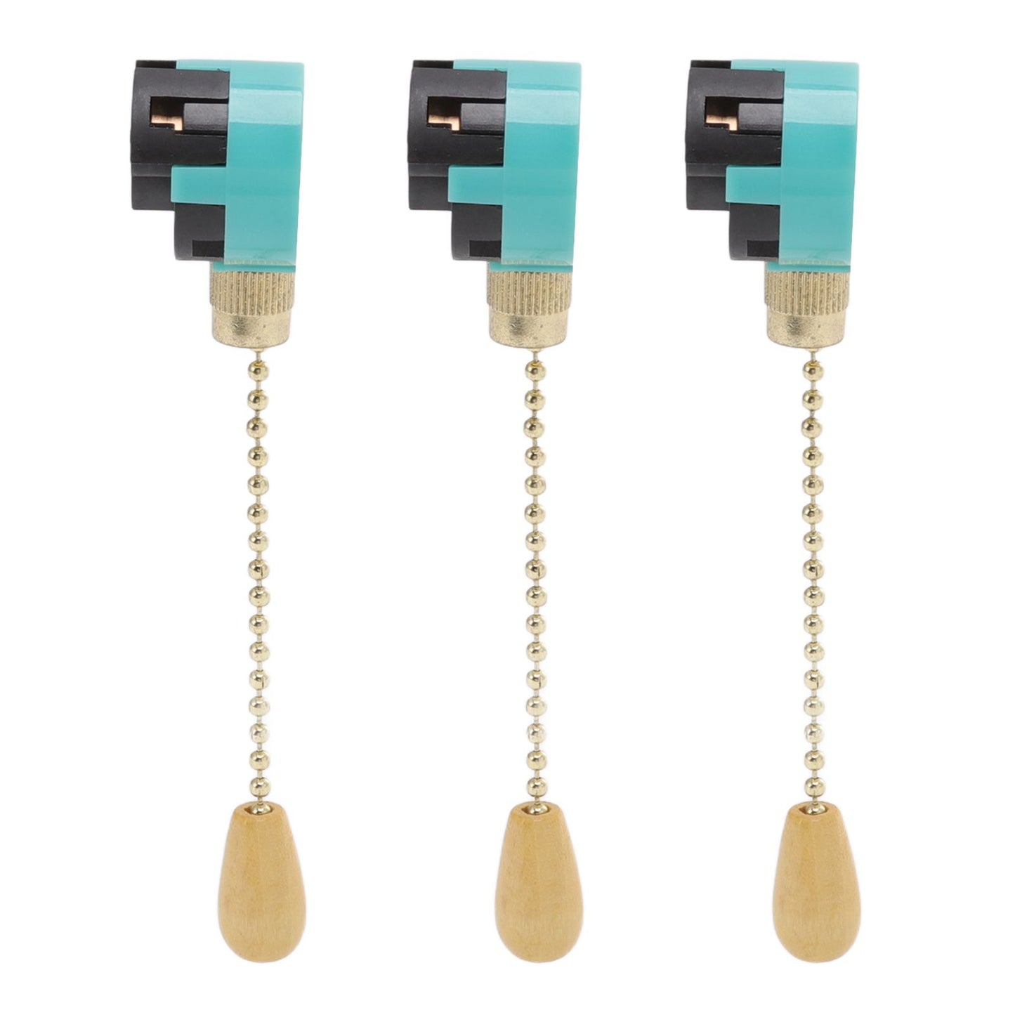 3Pcs Ceiling Light Pull Chain Switch 3 Speed 4 Wire Ceiling Fan Lamp Switch for Ceiling Lamp Fan Lamp Wall V1294-YM0512-3119220171111