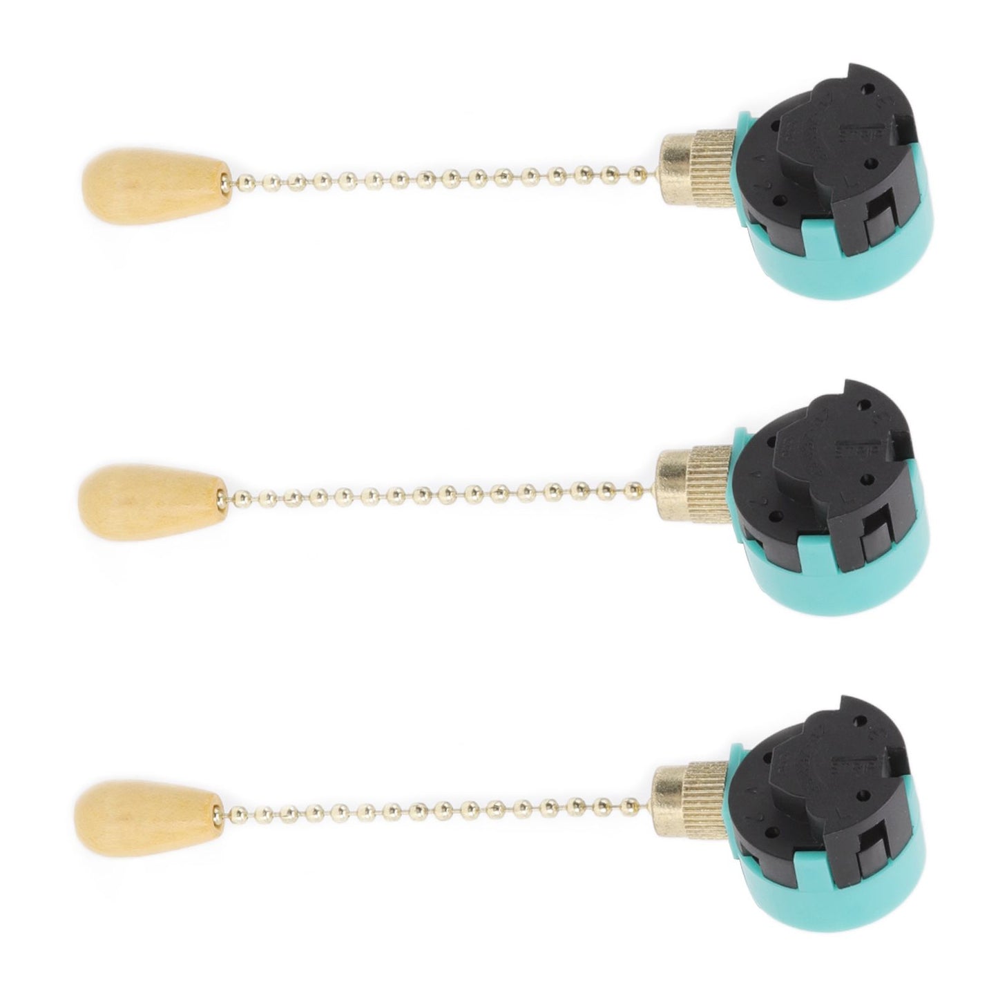 3Pcs Ceiling Light Pull Chain Switch 3 Speed 4 Wire Ceiling Fan Lamp Switch for Ceiling Lamp Fan Lamp Wall V1294-YM0512-3119220171111