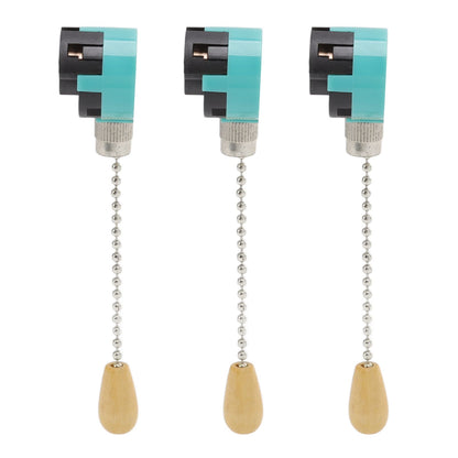 3Pcs Ceiling Light Pull Chain Switch 3 Speed 4 Wire Ceiling Fan Lamp Switch for Ceiling Lamp Fan Lamp Wall V1294-YM0512-3119220171112