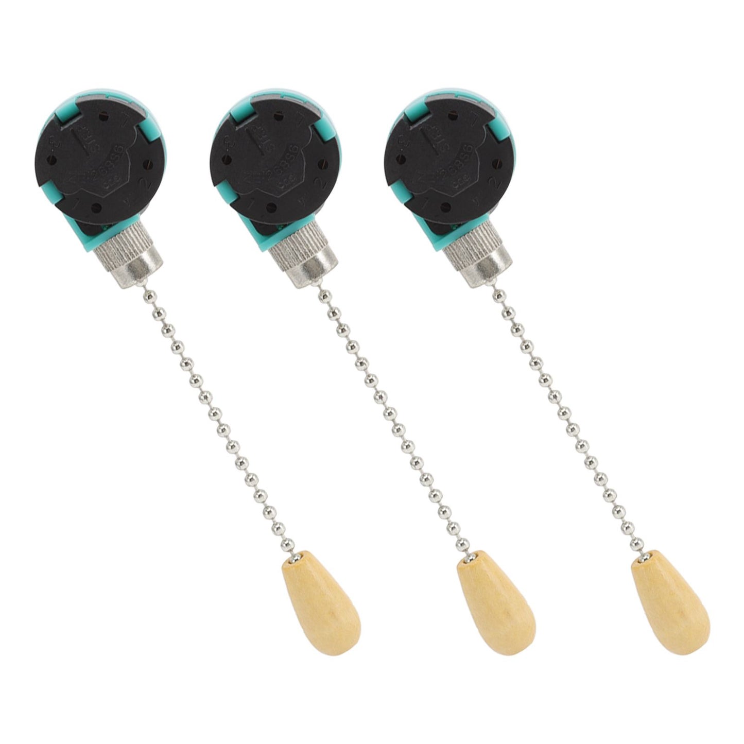 3Pcs Ceiling Light Pull Chain Switch 3 Speed 4 Wire Ceiling Fan Lamp Switch for Ceiling Lamp Fan Lamp Wall V1294-YM0512-3119220171112