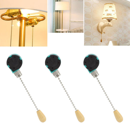 3Pcs Ceiling Light Pull Chain Switch 3 Speed 4 Wire Ceiling Fan Lamp Switch for Ceiling Lamp Fan Lamp Wall V1294-YM0512-3119220171112