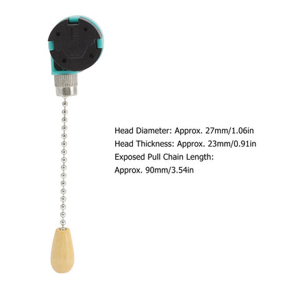 3Pcs Ceiling Light Pull Chain Switch 3 Speed 4 Wire Ceiling Fan Lamp Switch for Ceiling Lamp Fan Lamp Wall V1294-YM0512-3119220171112