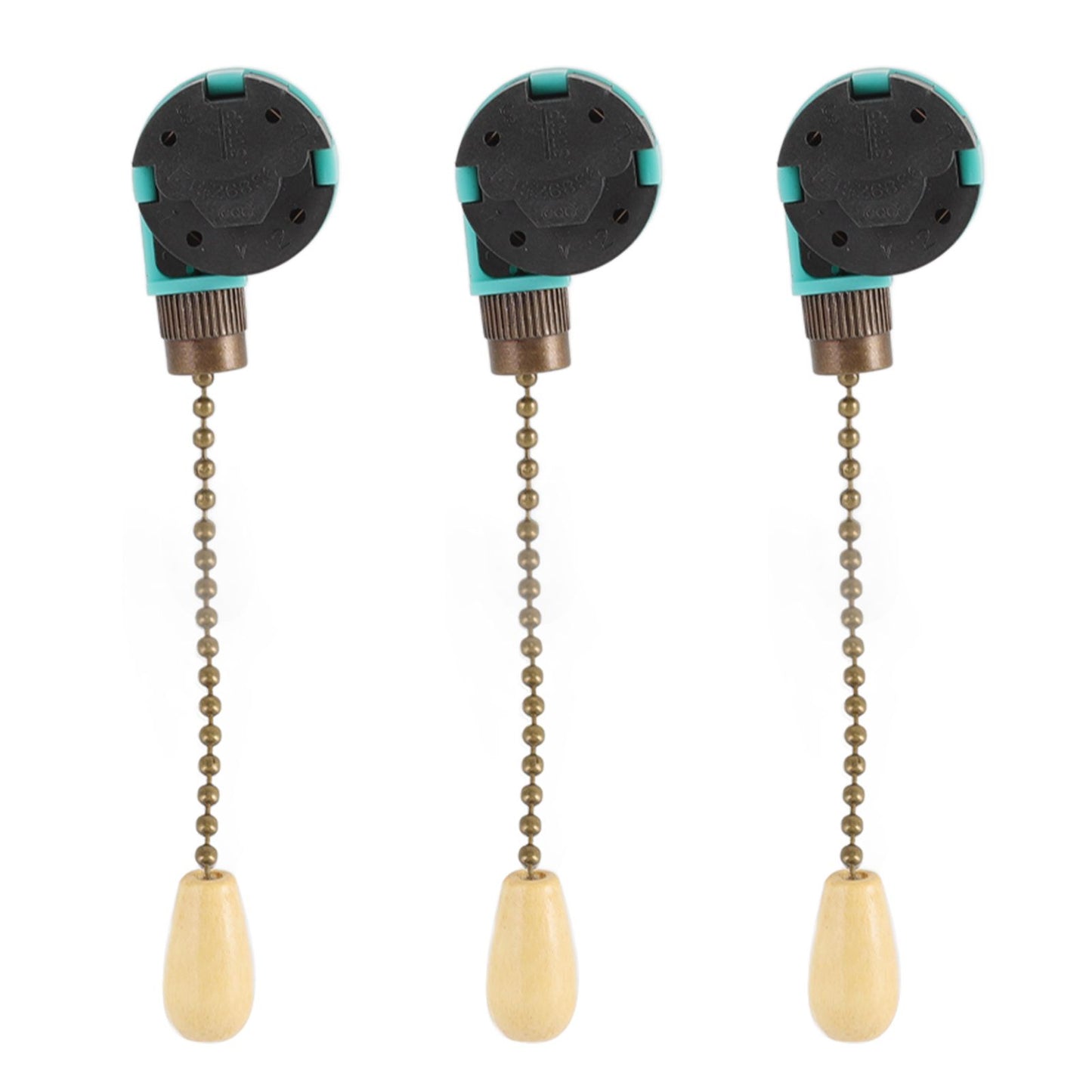3Pcs Ceiling Light Pull Chain Switch 3 Speed 4 Wire Ceiling Fan Lamp Switch for Ceiling Lamp Fan Lamp Wall V1294-YM0512-3119220171113