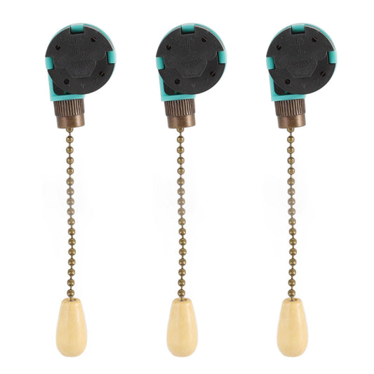 3Pcs Ceiling Light Pull Chain Switch 3 Speed 4 Wire Ceiling Fan Lamp Switch for Ceiling Lamp Fan Lamp Wall V1294-YM0512-3119220171113