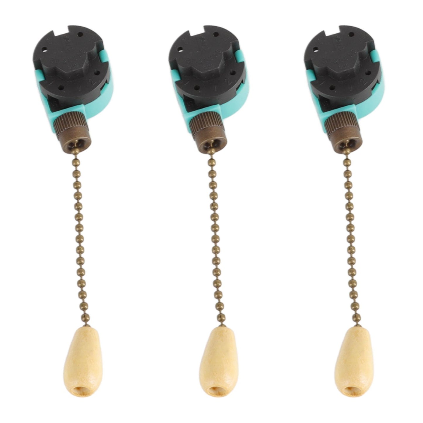 3Pcs Ceiling Light Pull Chain Switch 3 Speed 4 Wire Ceiling Fan Lamp Switch for Ceiling Lamp Fan Lamp Wall V1294-YM0512-3119220171113