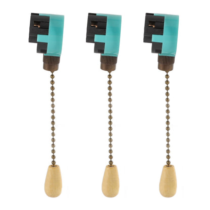 3Pcs Ceiling Light Pull Chain Switch 3 Speed 4 Wire Ceiling Fan Lamp Switch for Ceiling Lamp Fan Lamp Wall V1294-YM0512-3119220171113