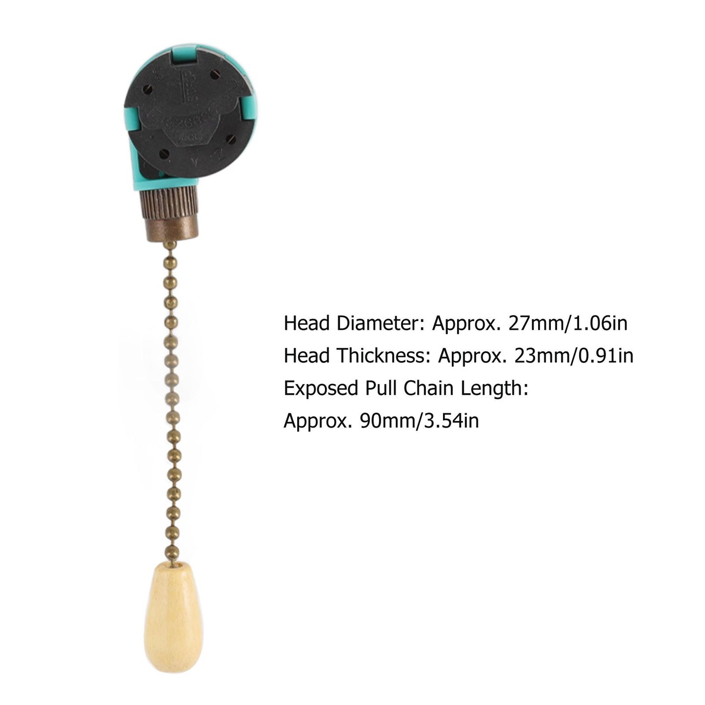 3Pcs Ceiling Light Pull Chain Switch 3 Speed 4 Wire Ceiling Fan Lamp Switch for Ceiling Lamp Fan Lamp Wall V1294-YM0512-3119220171113