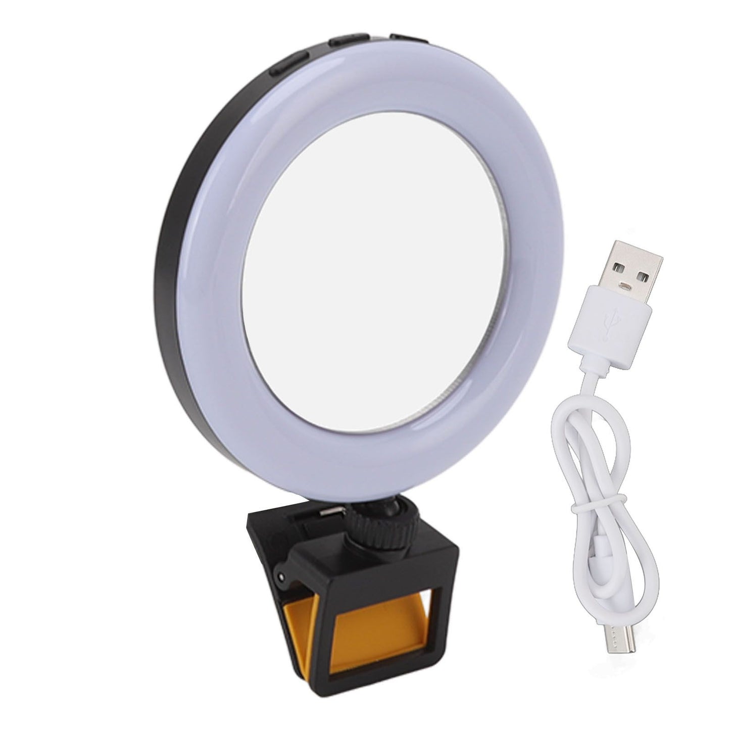 Rechargeable Portable Clip On Selfie Ring Light USB Charging Mini Clip On Selfie Ring Light for Smartphone V1294-YM0512-3119220171311