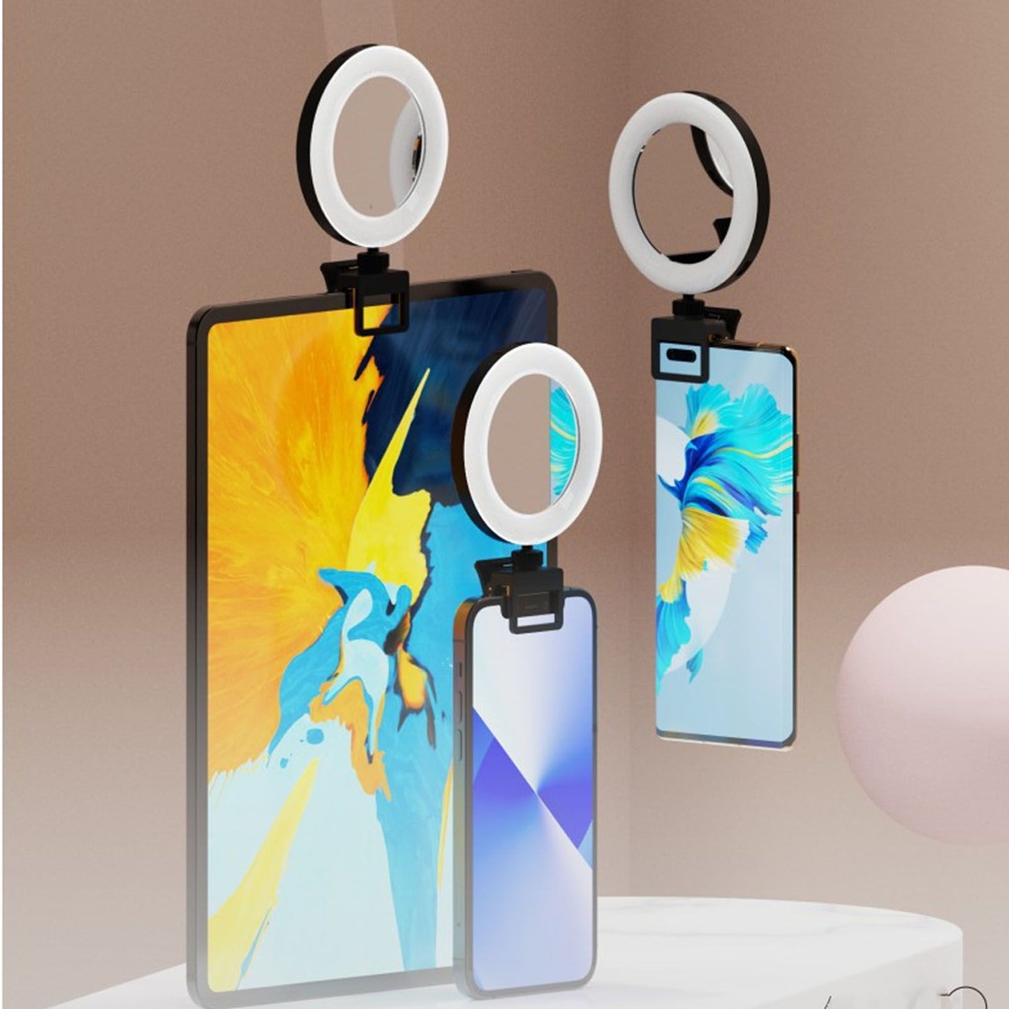 Rechargeable Portable Clip On Selfie Ring Light USB Charging Mini Clip On Selfie Ring Light for Smartphone V1294-YM0512-3119220171311