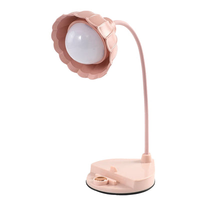 LED Reading Light Plastic Flower Shaped Touch Sensitive USB Charging Folding Table Lamp for Bedroom Dormitory V1294-YM0512-3119220171412