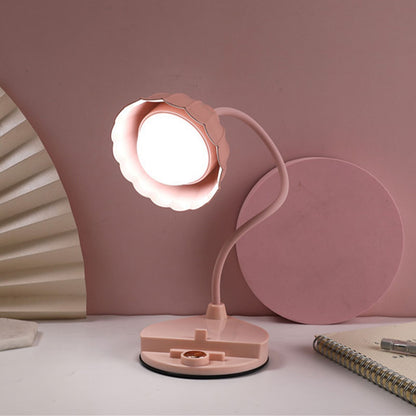 LED Reading Light Plastic Flower Shaped Touch Sensitive USB Charging Folding Table Lamp for Bedroom Dormitory V1294-YM0512-3119220171412