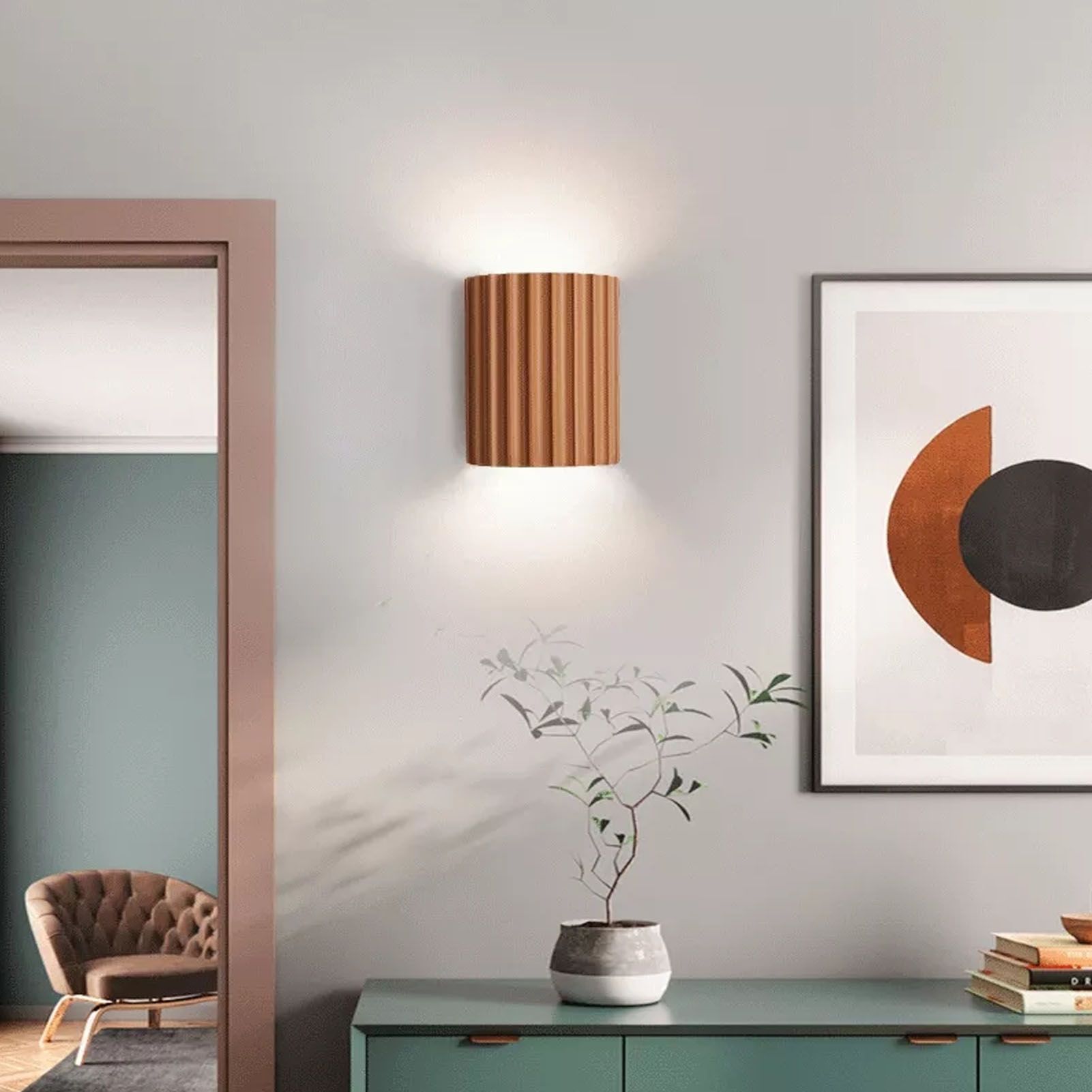 Wall Sconce Modern Minimalist Style Orange G9 Light Source Resin Wall Lamp for Living Room Lobby V1294-YM0512-3119220171911