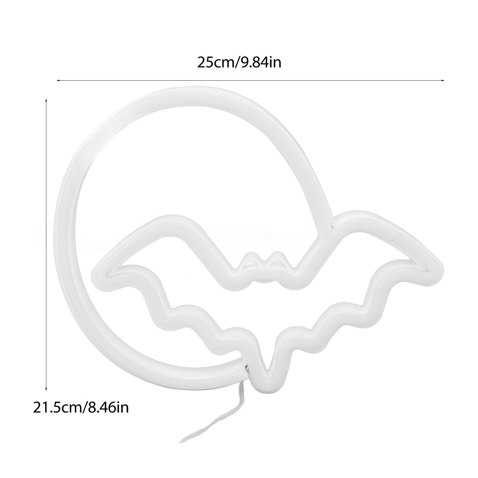Neon Signs Moon and Bat LED Neon Lights USB Battery Powered for Wall Bedroom Bar Halloween Party Decoration V1294-YM0512-3119220172711