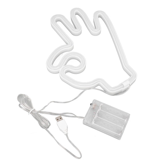 Hand Finger Neon Light OK Shaped LED Neon Sign Battery USB and Battery Powered Wall Decor Light for Home V1294-YM0512-3119220172911