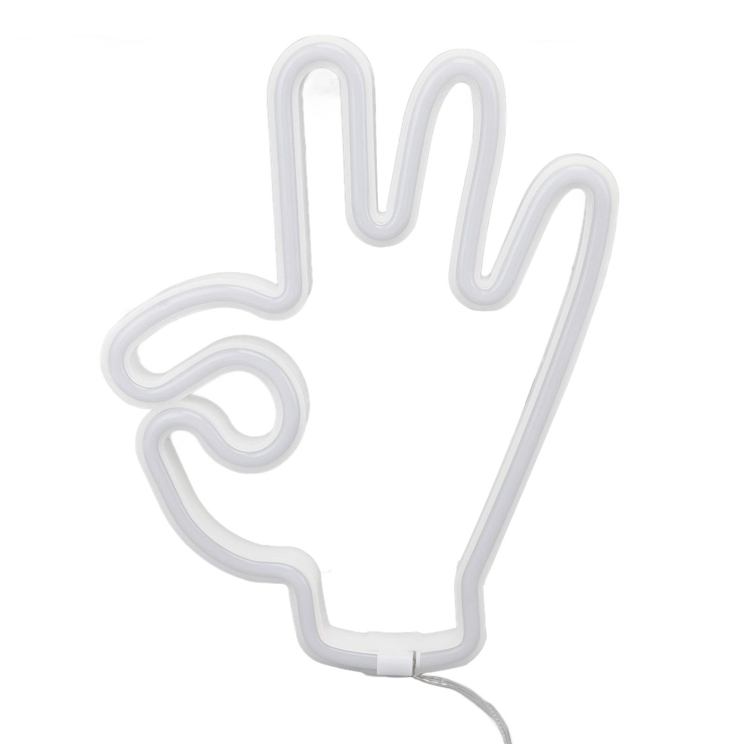 Hand Finger Neon Light OK Shaped LED Neon Sign Battery USB and Battery Powered Wall Decor Light for Home V1294-YM0512-3119220172911