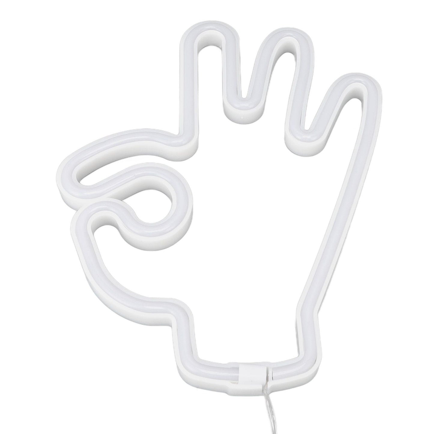 Hand Finger Neon Light OK Shaped LED Neon Sign Battery USB and Battery Powered Wall Decor Light for Home V1294-YM0512-3119220172911