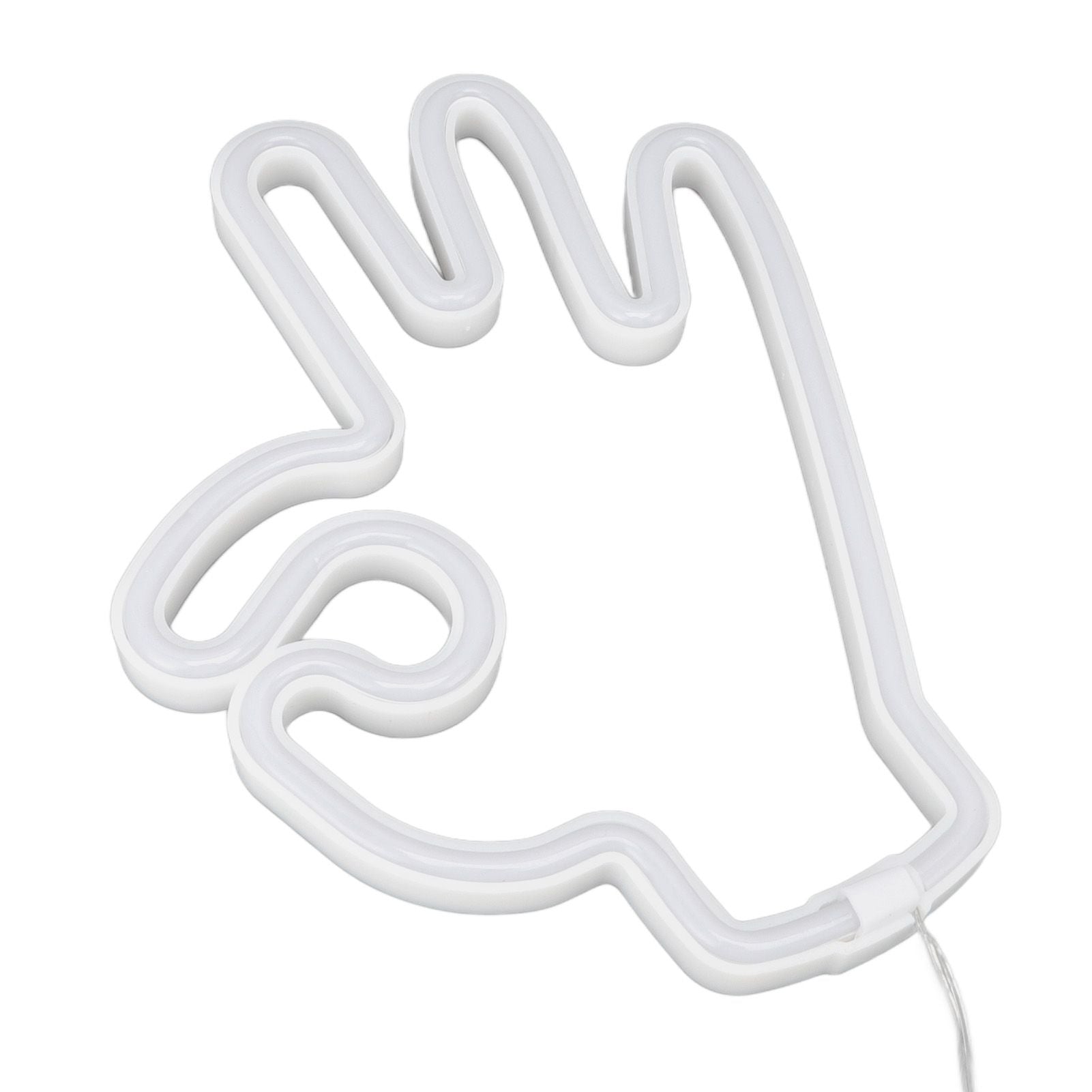 Hand Finger Neon Light OK Shaped LED Neon Sign Battery USB and Battery Powered Wall Decor Light for Home V1294-YM0512-3119220172911
