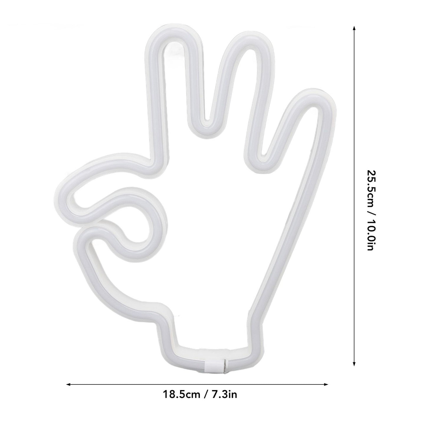 Hand Finger Neon Light OK Shaped LED Neon Sign Battery USB and Battery Powered Wall Decor Light for Home V1294-YM0512-3119220172911