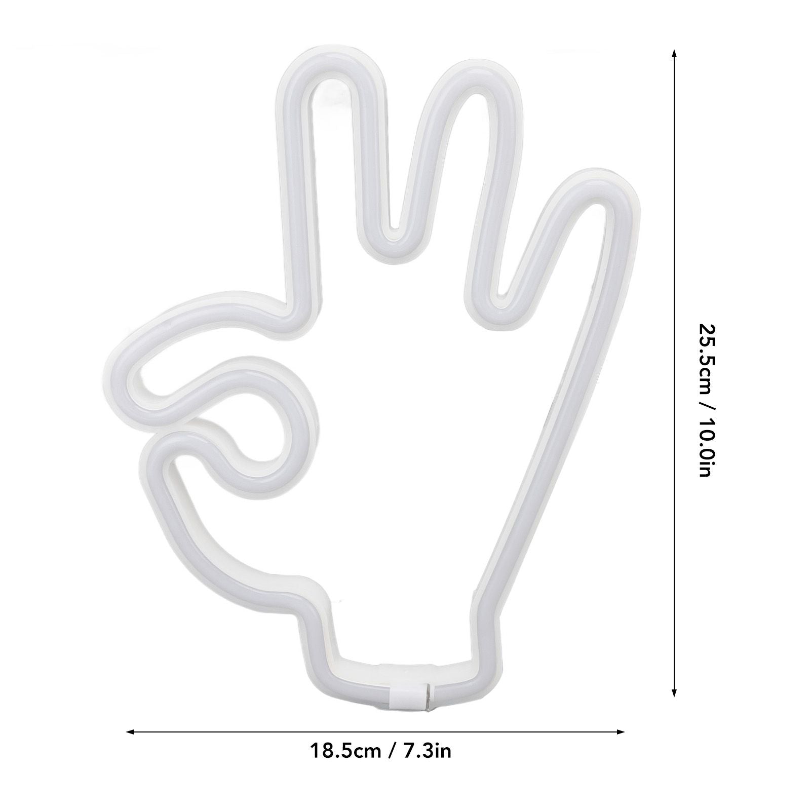 Hand Finger Neon Light OK Shaped LED Neon Sign Battery USB and Battery Powered Wall Decor Light for Home V1294-YM0512-3119220172911