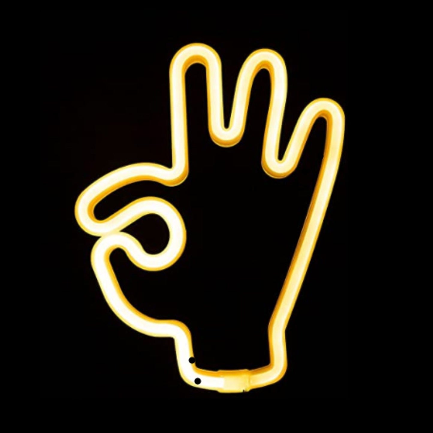 Hand Finger Neon Light OK Shaped LED Neon Sign Battery USB and Battery Powered Wall Decor Light for Home V1294-YM0512-3119220172911
