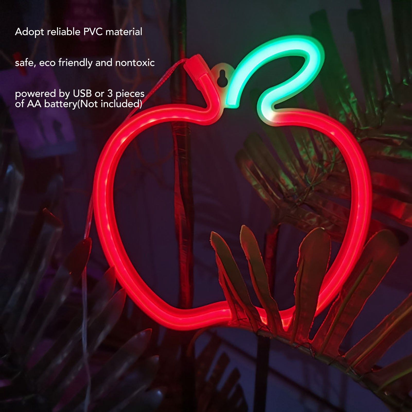 LED Neon Sign Fruit Style USB Battery Powered High Safety Widely Used Red Neon Light for Bedroom Party V1294-YM0512-3119220173111