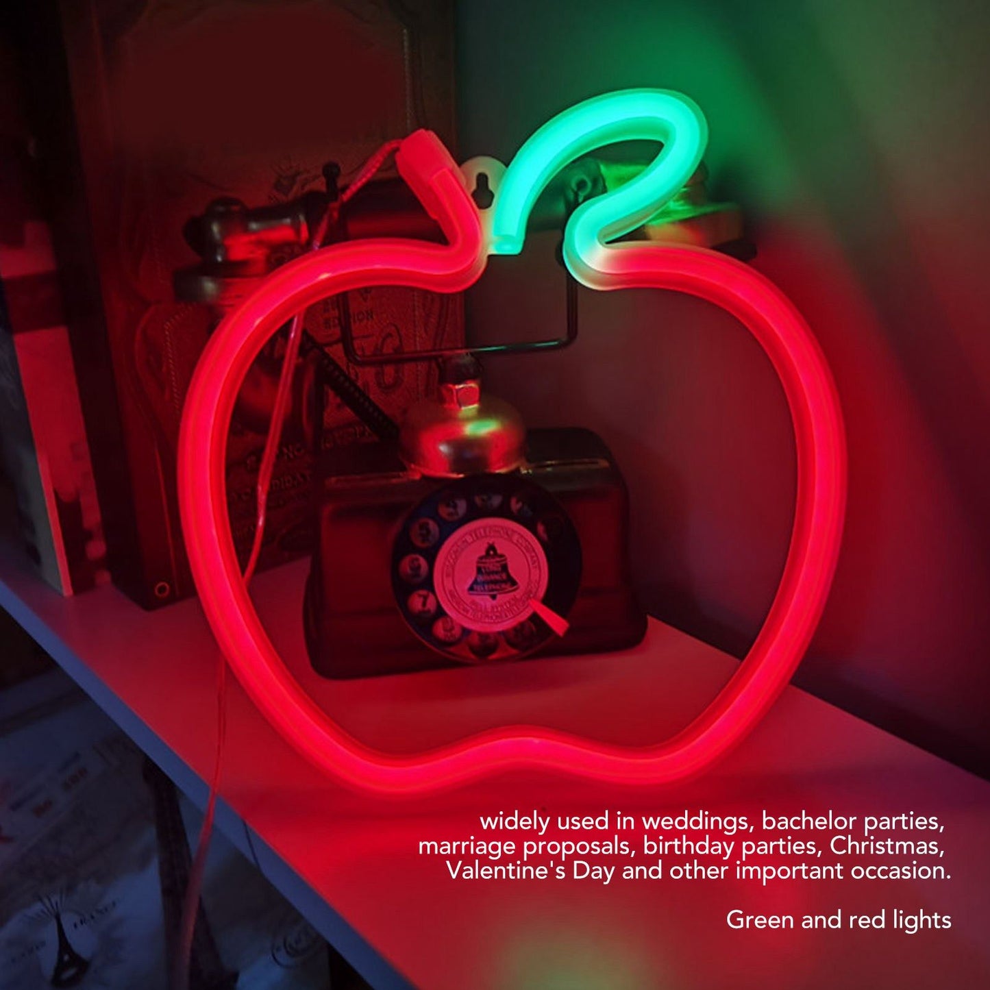 LED Neon Sign Fruit Style USB Battery Powered High Safety Widely Used Red Neon Light for Bedroom Party V1294-YM0512-3119220173111