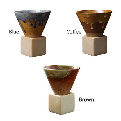 200mL Japanese Pottery Mug Coffee Mug Latte Cup with Base Ceramic Mug V1294-YM0521-230103YF14-1