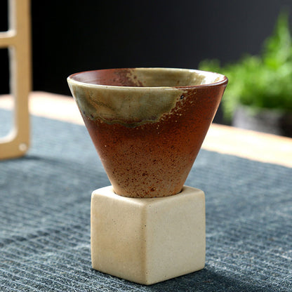 200mL Japanese Pottery Mug Coffee Mug Latte Cup with Base Ceramic Mug V1294-YM0521-230103YF14-3